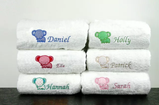 Personalised Applique Embroidered Baby Towel Birthday Christmas  Baby Shower