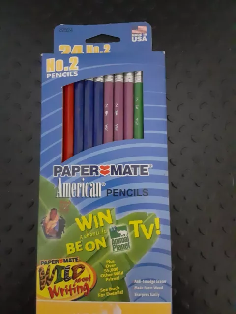Paper Mate American Classic HB #2 Pencils Wood Case Wooden USA Made 2002