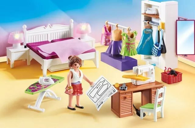 PLAYMOBIL® Dollhouse Schlafzimmer mit Nähecke 70206 NEU&OVP 2