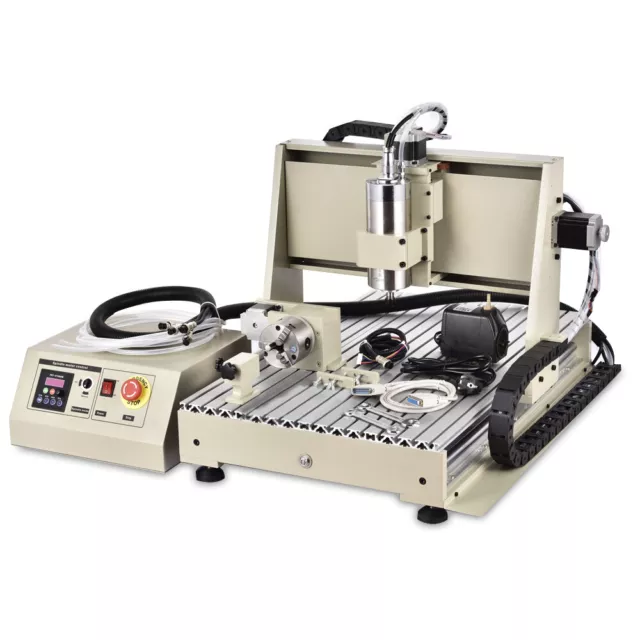 USB Engraver 4 AXIS CNC 6040 Router Woodworking Drill/Mill Machine 1.5KW VFD+RC