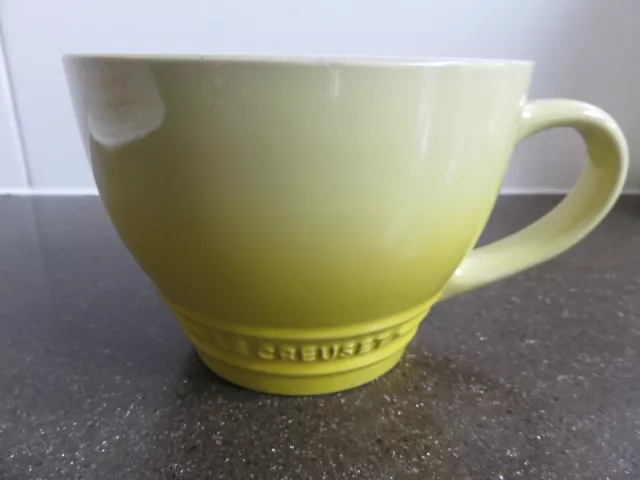 Le Crueset two tone yellow / lemon large cup