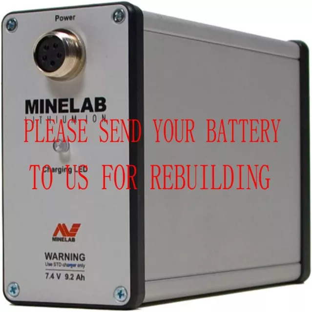 Battery repack service for Minelab GPX 7.4V 4000 4500 4800 5000 Metal Detector 3