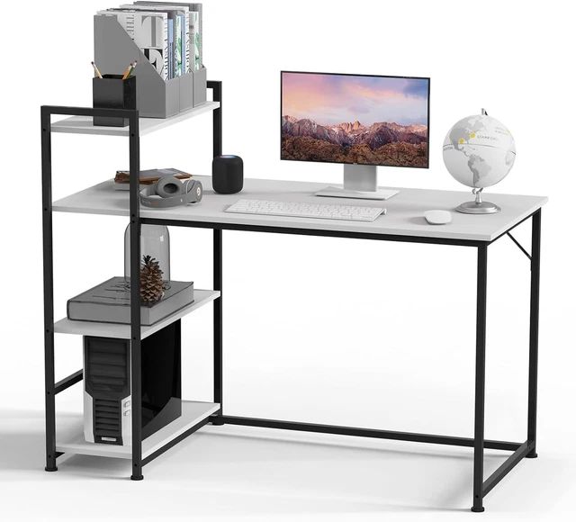 Bureau Oviedo Avec Plateau En Mdf Cadre En Tubes D'acier Et Colonne De