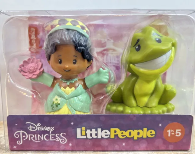 Fisher Price Little People Disney Princess Tiana & Prince Naveen Frog NEW