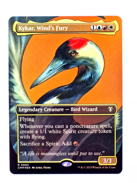 MTG Kykar, Wind's Fury - Commander Masters [Alternate Art] [Foil] NM