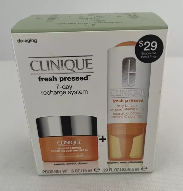 Clinique Fresh Pressed 7 Day Recharge System - Retail $29 (BRAND NEW)