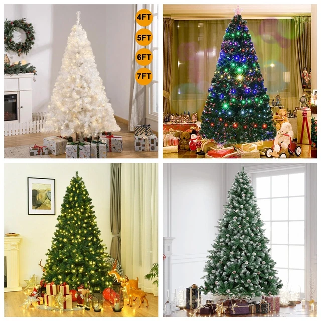 PRELIT REALISTIC SPRUCE Artificial Holiday Christmas Tree With Lighs 4