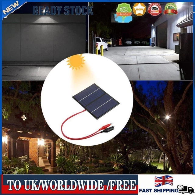 1.5W 12V Solar Cell Polysilicon Flexible DIY Solar Panel Power Bank w/Clip
