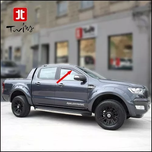 Deflettori Antiturbo Oscurati Ford Ranger XL XLT Limited Wildtrack Double Cab