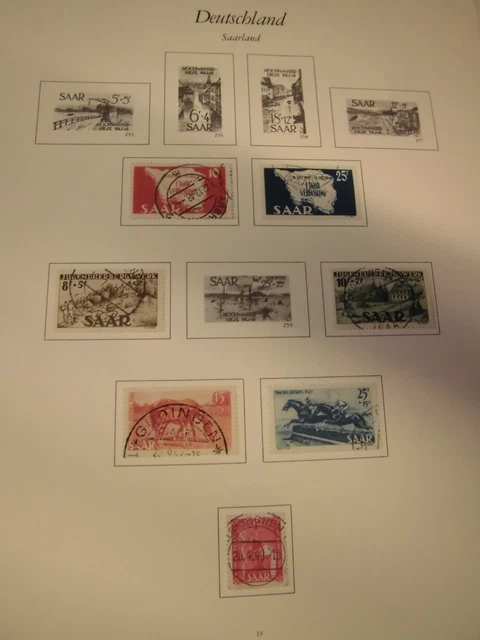 Sammlung Saarland Saar 1947-1959 gestempelt mit vielen besseren Ausgaben (1116)