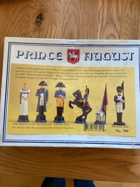 Prince August - Battle of Waterloo chess set moulds  - unopened - Napoleon - 709