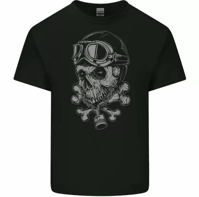 Skull Rider Men's Biker T-Shirt Motorbike Motorcycle Cafe Racer Chopper