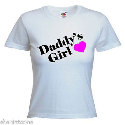 Daddy'S GIRL PRINCESS DONNA LADY FIT T SHIRT 13 COLORI TAGLIA 6 - 16