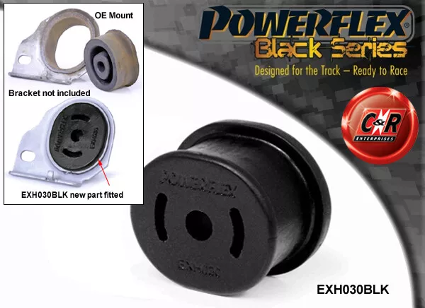 Powerflex Black Heck Auspuff-Halterung für Opel Astra Mk6 (2010-2015) EXH030BLK