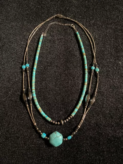 2 Turquiose 16 inch necklaces handmade