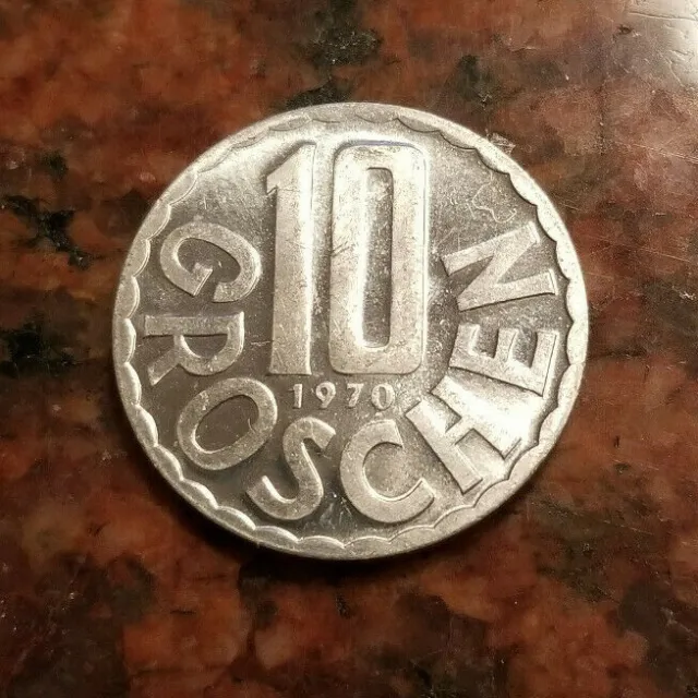 1970 Austria 10 Groschen Coin - #A668