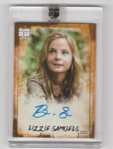 Walking Dead Autograph Collection Brighton Sharbino/Lizzie  #/50   Htf Item!