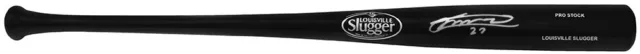 Vladimir Guerrero Jr Signed Louisville Slugger Black Baseball Bat (SCHWARTZ COA)