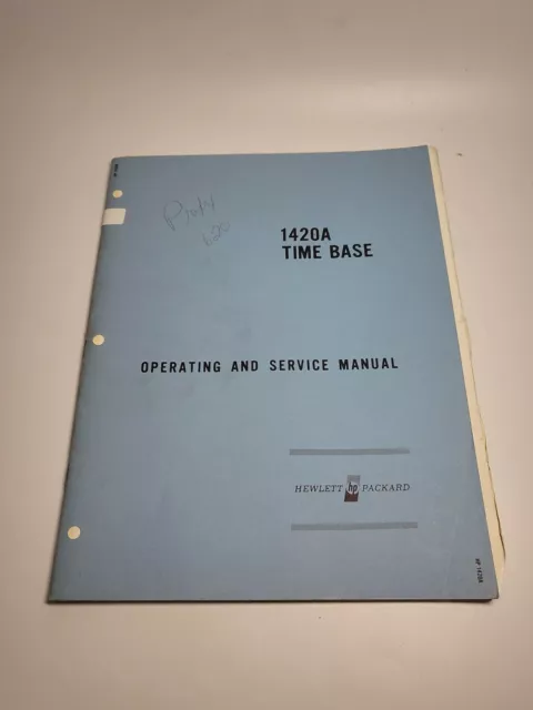 HP 1420A Time Base ~ Operating & Service Manual