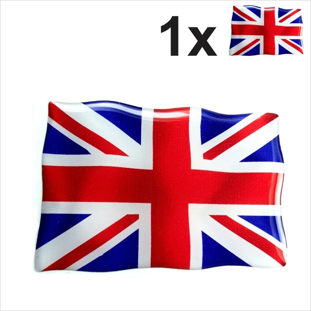 thumbnail image 2 of Union Jack UK Flag Gel Domed Resin 3D Vinyl Stickers - Perfect For Car Or Motorcycle 2 of 5