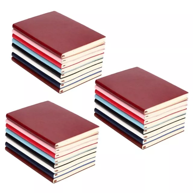 3X 6 Color Random Soft Cover PU Leather ebook Writing Journal 100 Page Led