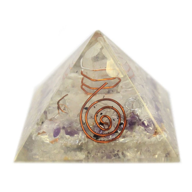 Med Orgonitpyramide 55 mm Edelsteine ​​und Kupfer