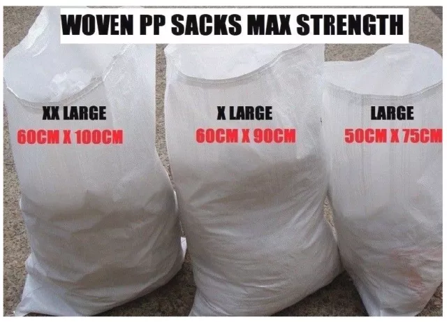 SUPER Tough Woven Rubble Sacks/bags Builders/Gardeners/Clearance Posting 3 SIZES 2