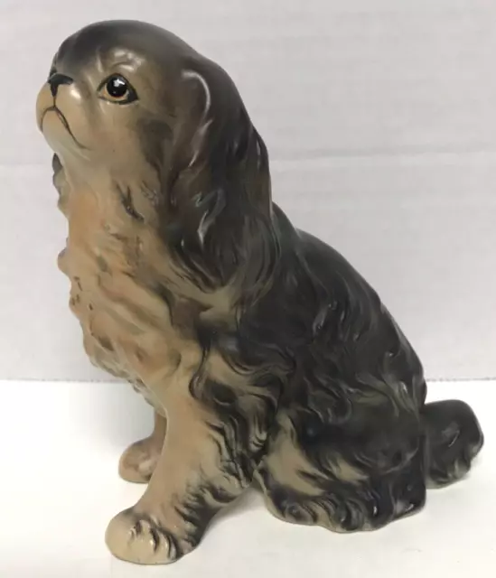 Vintage Porcelain English Cavalier King Charles Spaniel Dog Figurine