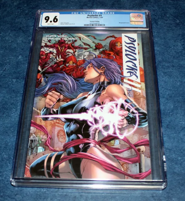 PSYLOCKE #1 2nd print wrap around variant CGC 9.6 MARVEL COMIC 2010 RARE NM+