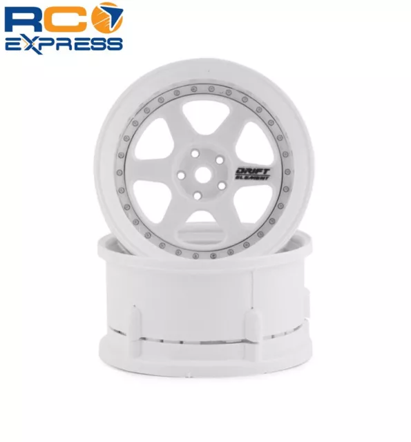 DS Racing Drift Element 6 Spoke Drift Wheels (Triple White) (2) DSC-DE-201