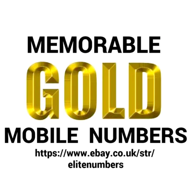 Gold Easy Mobile Number Golden Platinum Vip Uk Pay As You Go Sim Card