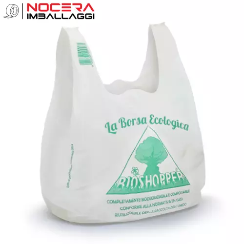 3Kg Shopper Di Plastica Bio Mini Bianche, 24X45, Buste Sacchetti Biodegradabili