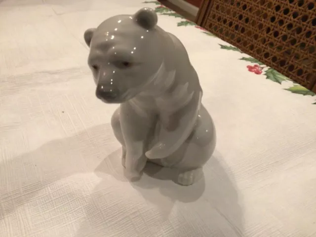 Vintage Lladro RePolar Bear Figurine Porcelain