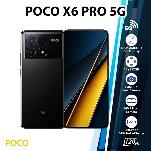 Xiaomi Poco X6 Pro in Lebanon with Warranty - Phonefinity | Poco X6 Pro 12/512GB Black | Android保護フィルム | Paowwy