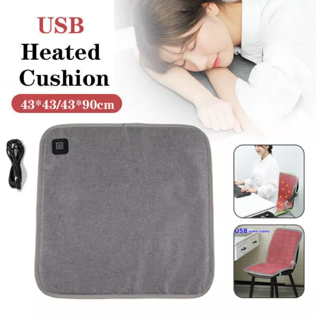 Usb Electric Heated Seat Cushion Heating Pad Winter Warm Home Chair Car Seat Pad