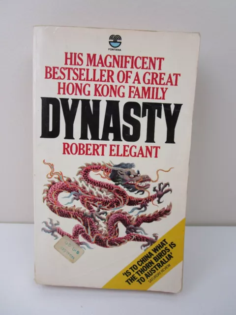 Dynasty by Robert Elegant, Hong Kong Family, Paperback Book, Vintage, 1977