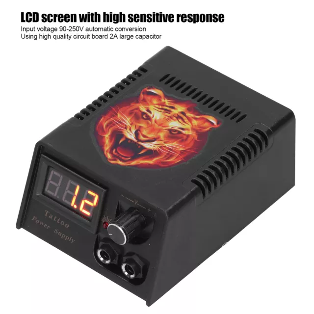 (US Plug)LCD Screen Tattoo Power Supply For Tattoo Machine Replacement XXL