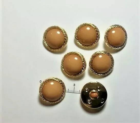 BOTTONI GRANDI MONTATURA dorata con gambo mm24 Bottone Gioiello mm 7 pezzi  EUR 3,99 - PicClick IT