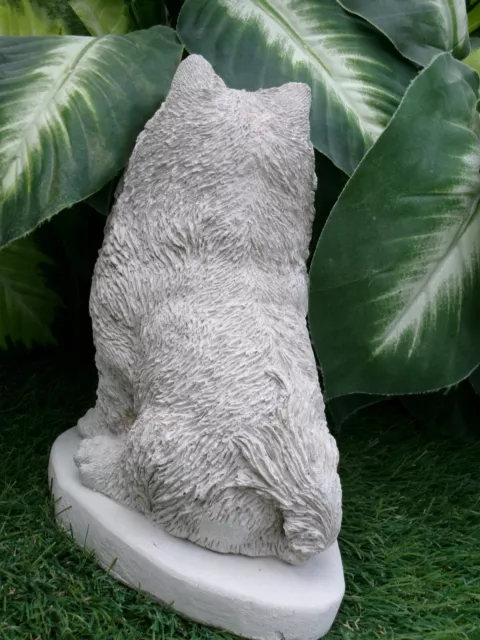 Pomeranian Dog Concrete Statue Outdoor garden decor, Pommie lovers gift pet loss 3