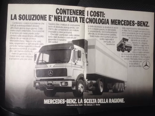 # ADVERTISING PUBBLICITA'  camion MERCEDES-BENZ  - 1983