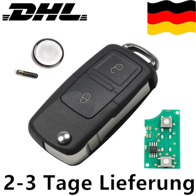 Funk Schlüssel 433MHz Fernbedienung ID48 für VW Golf Bora Polo T4 Seat Skoda~