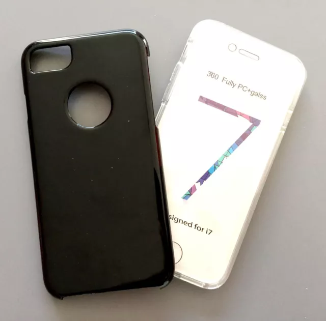 Funda 360º Delantera Tactil Y Trasera Silicona Dura  Para Iphone 7 Bicolor 3