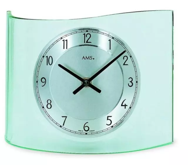 AMS Uhrenfabrik Table Clock 16cm H x 21cm W x 8cm D