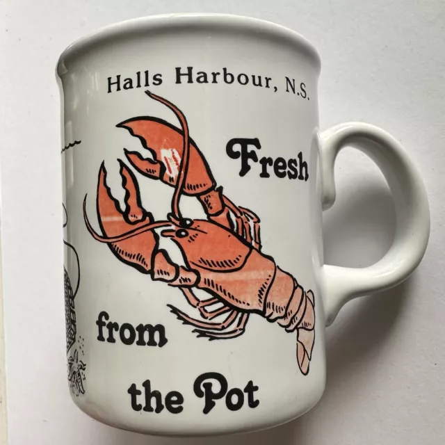 Halls Harbour Nova Scotia Canada Lobster Fresh From The Pot Coffee Mug Souvenir