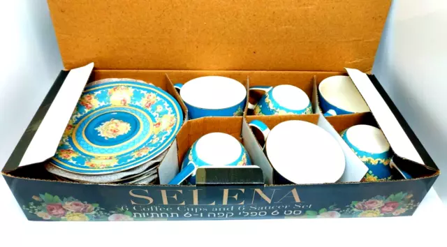 Decorative cup set Michal Negrin Colorful flowers Special Design Beautiful.
