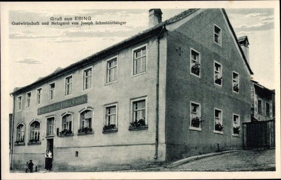 Ak Ebing Rattelsdorf Oberfranken, Gastwirtschaft Metzgerei - 2735810