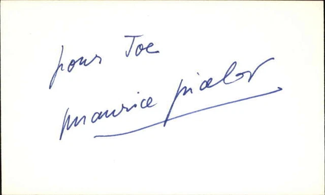 Maurice Maillot D.1968 French Actor Signed 3" x 5" Index Card