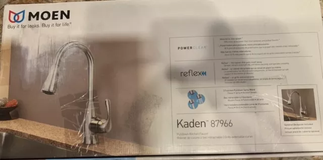 ​MOEN 87966 Kaden Single-Handle Pull-Down Sprayer Kitchen Faucet Reflex Chrome