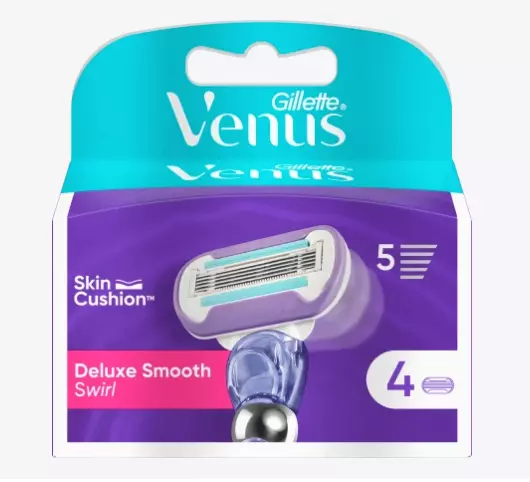 Gillette Venus 4er Pack Deluxe Smooth Swirl Rasierklingen 4 Ersatzklinge NEU/OVP