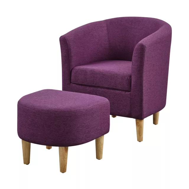 Modern Accent Arm Chair Upholstered Linen Fabric Single Sofa With Ottoman Hotel Modern Accent Arm Chair Upholstered Linen Fabric Single Sofa With Ottoman Hotel